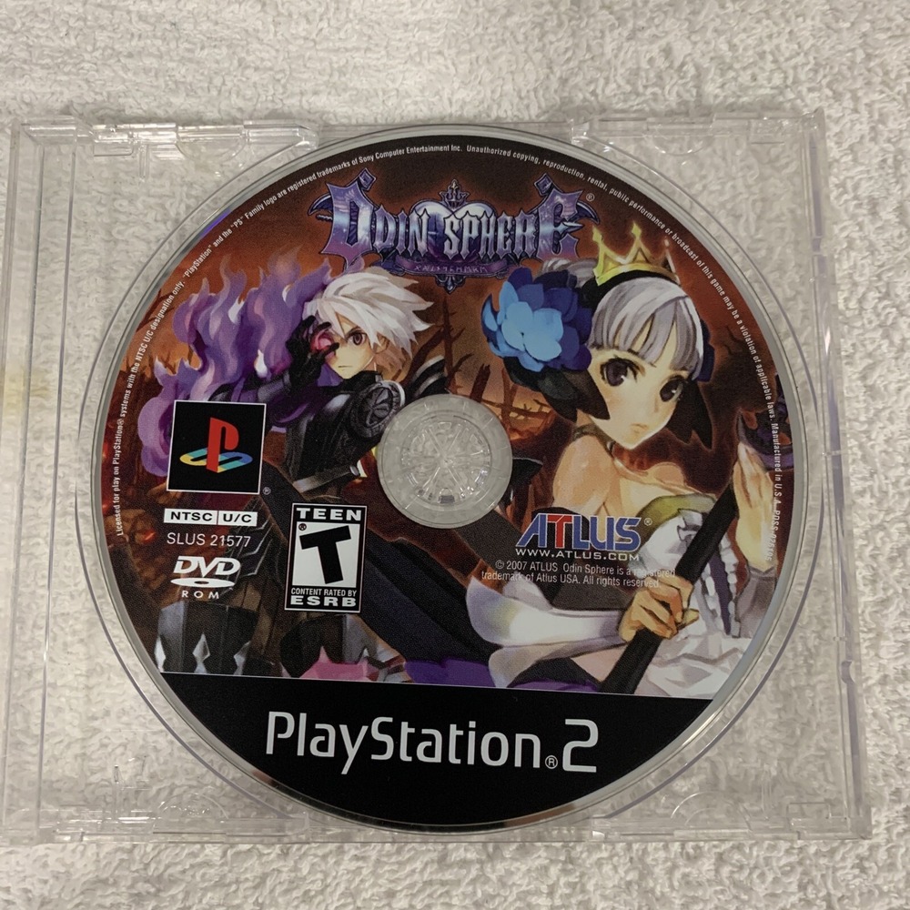 Odin Sphere Sony PlayStation 2 PS2 2007 Black Label Disc Only SLUS-21577